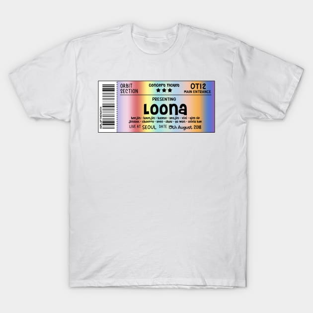 LOONA Concert Ticket T-Shirt by skeletonvenus